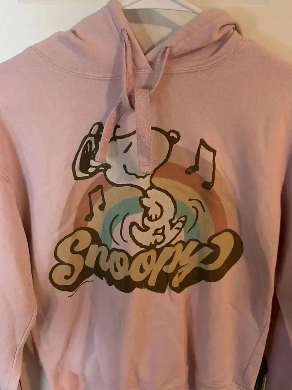 Freeze Pink Snoopy Graphic Crewneck Hoodie